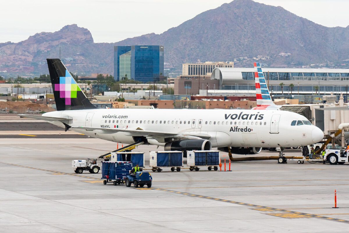 Volaris Airbus A320-200 aircraft seen at Phoenix Sky Harbor