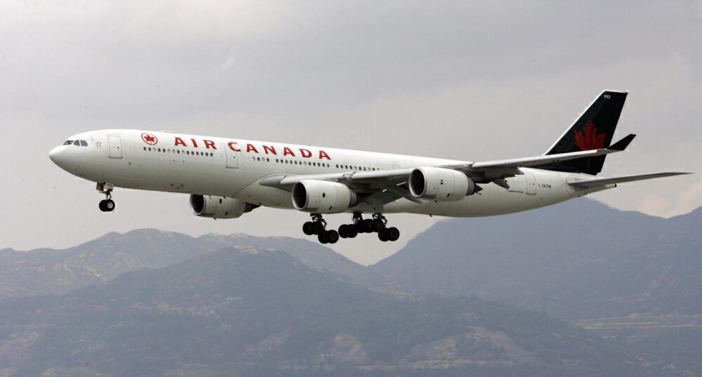 An Air Canada A340 aircraft