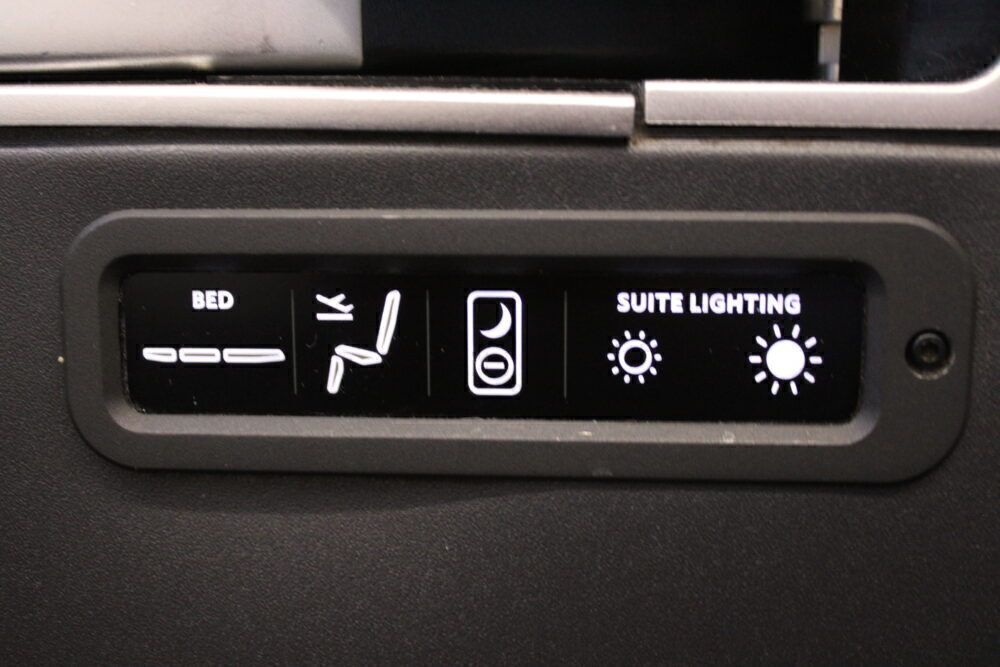 Seat control panel