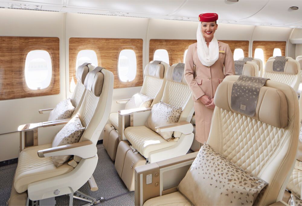 Emirates, Airbus A380, Delivery cabin crew onboard