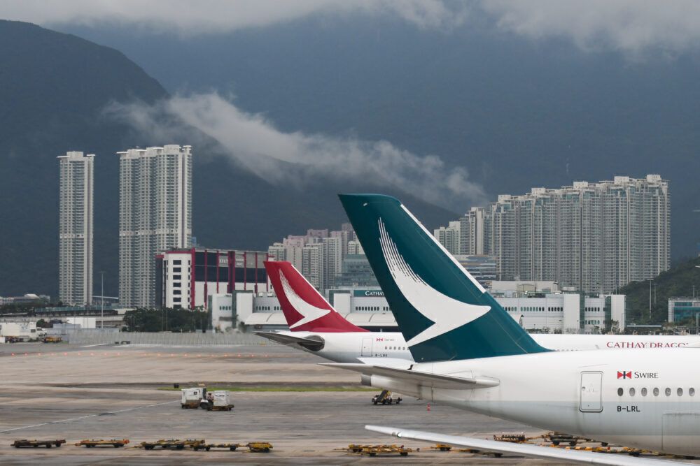 Cathay Pacific plane Hong Kong