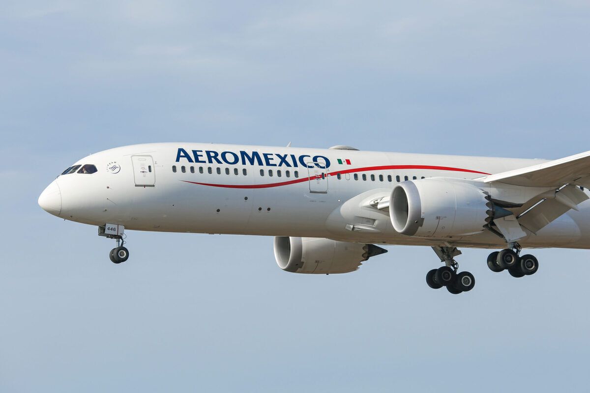 Aeromexico Boeing 787 Dreamliner Landing In New York JFK