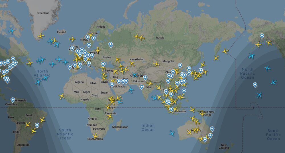 A350s in the air