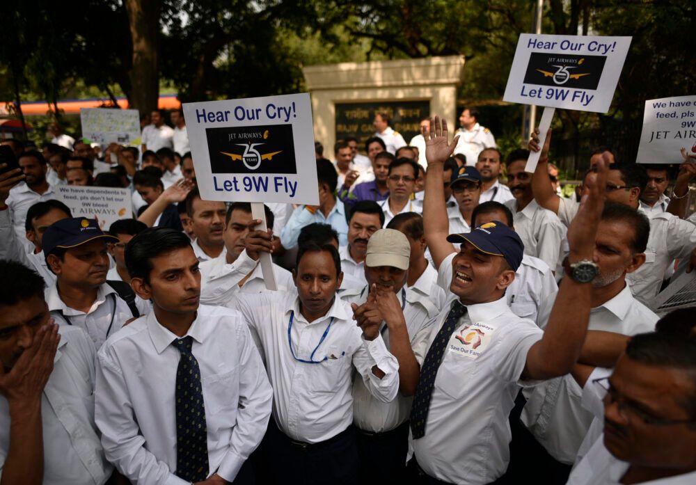 Jet Airways Employees Protest Getty
