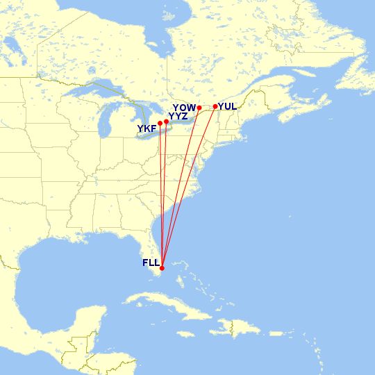 Flair Airlines routes