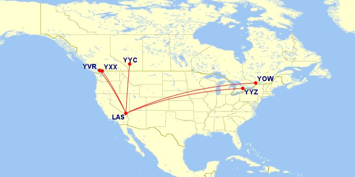 Flair Airlines US routes
