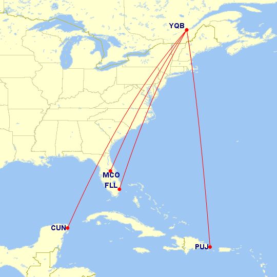 Air Canada us routes