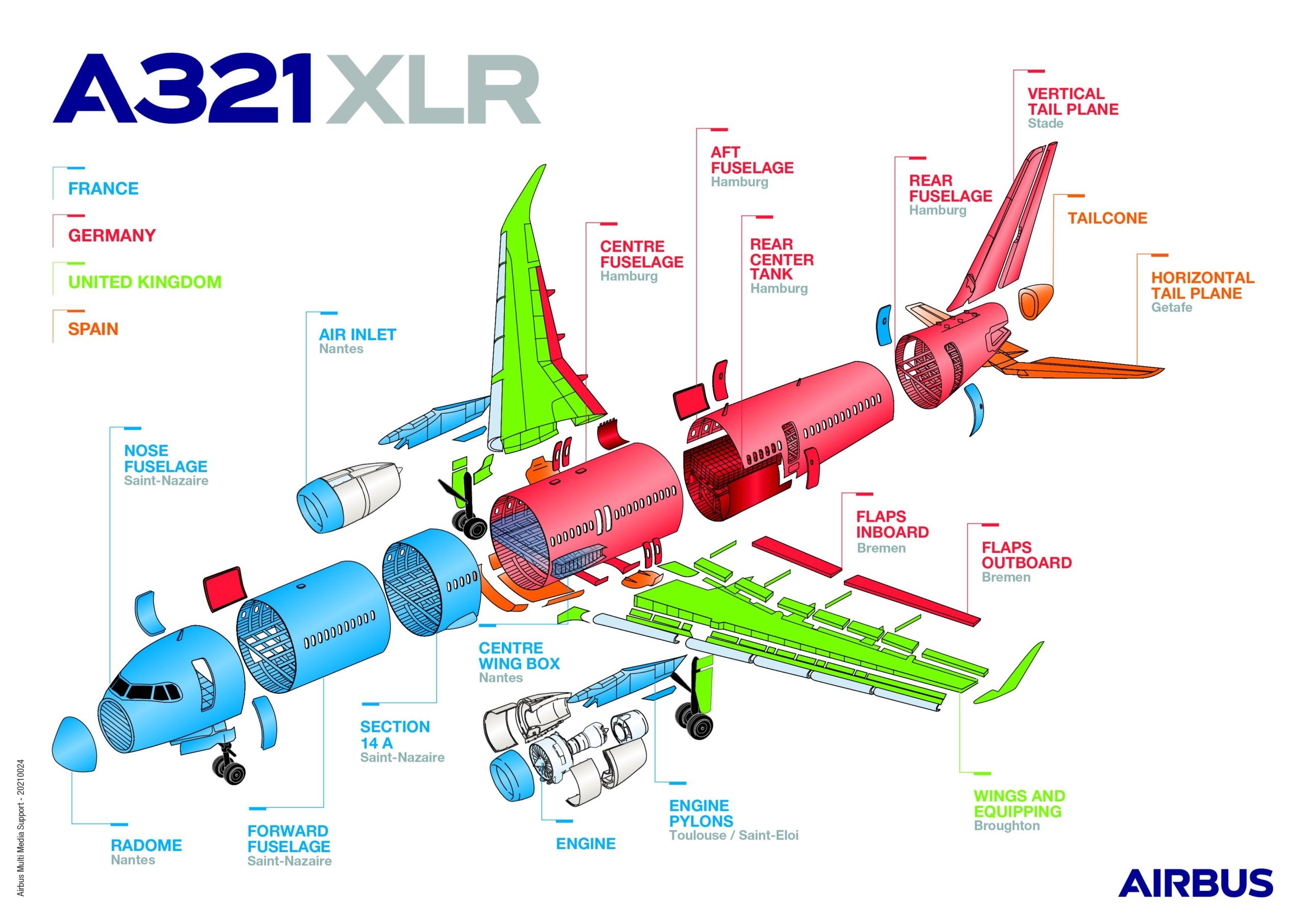 Where Are Parts Made For The Airbus A321xlr?