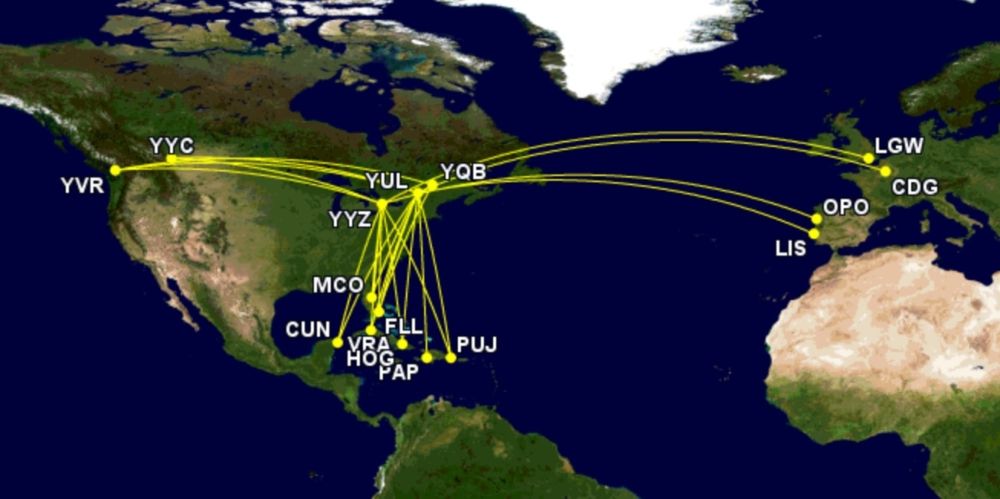 Air Transat's network