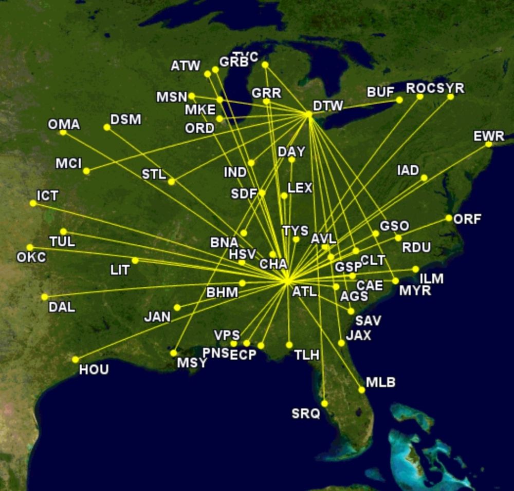 Delta's B717 routes this week