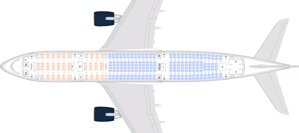 Hans Airways seat map