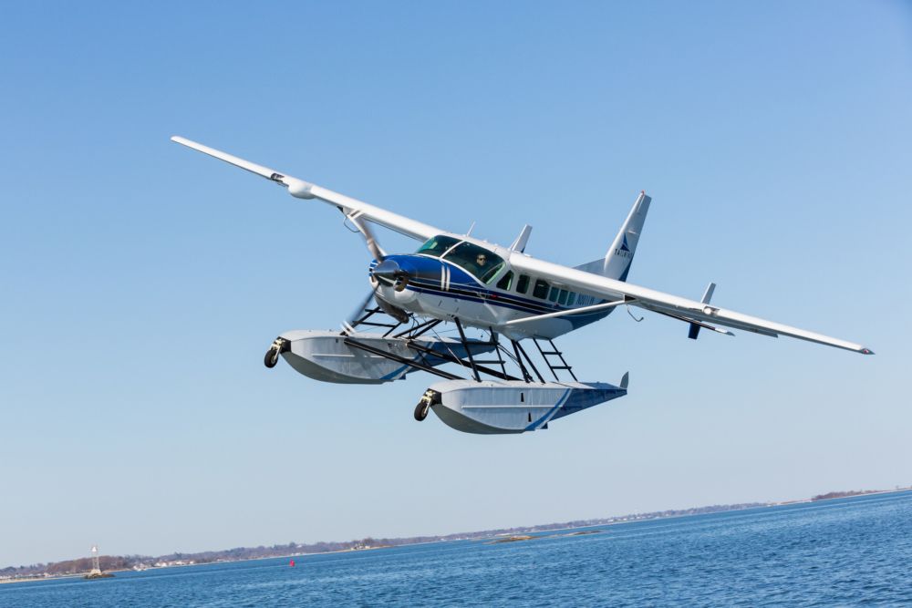 Tailwind Air Cessna Grand Caravan EX in flight over Boston Harbor