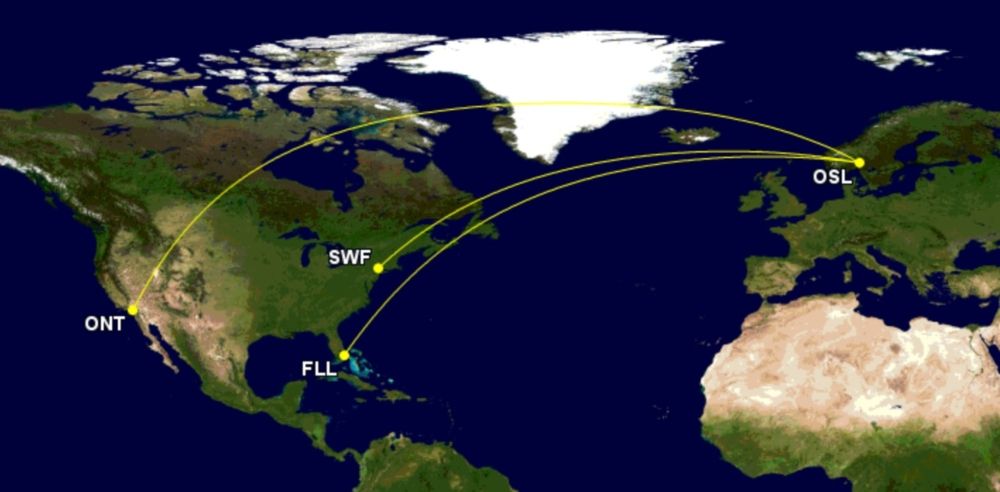 Norse Atlantic's initial three US routes