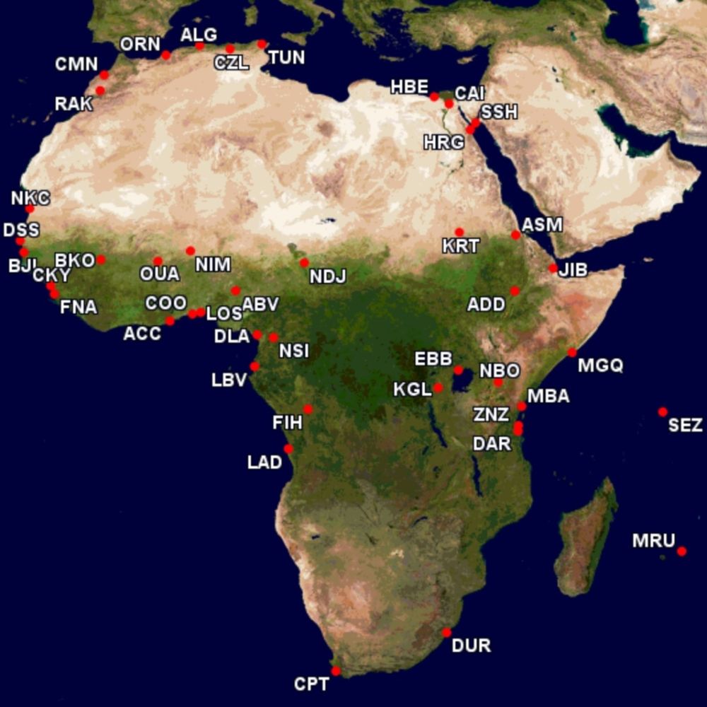 Turkish Airlines' Africa destinations in 2021