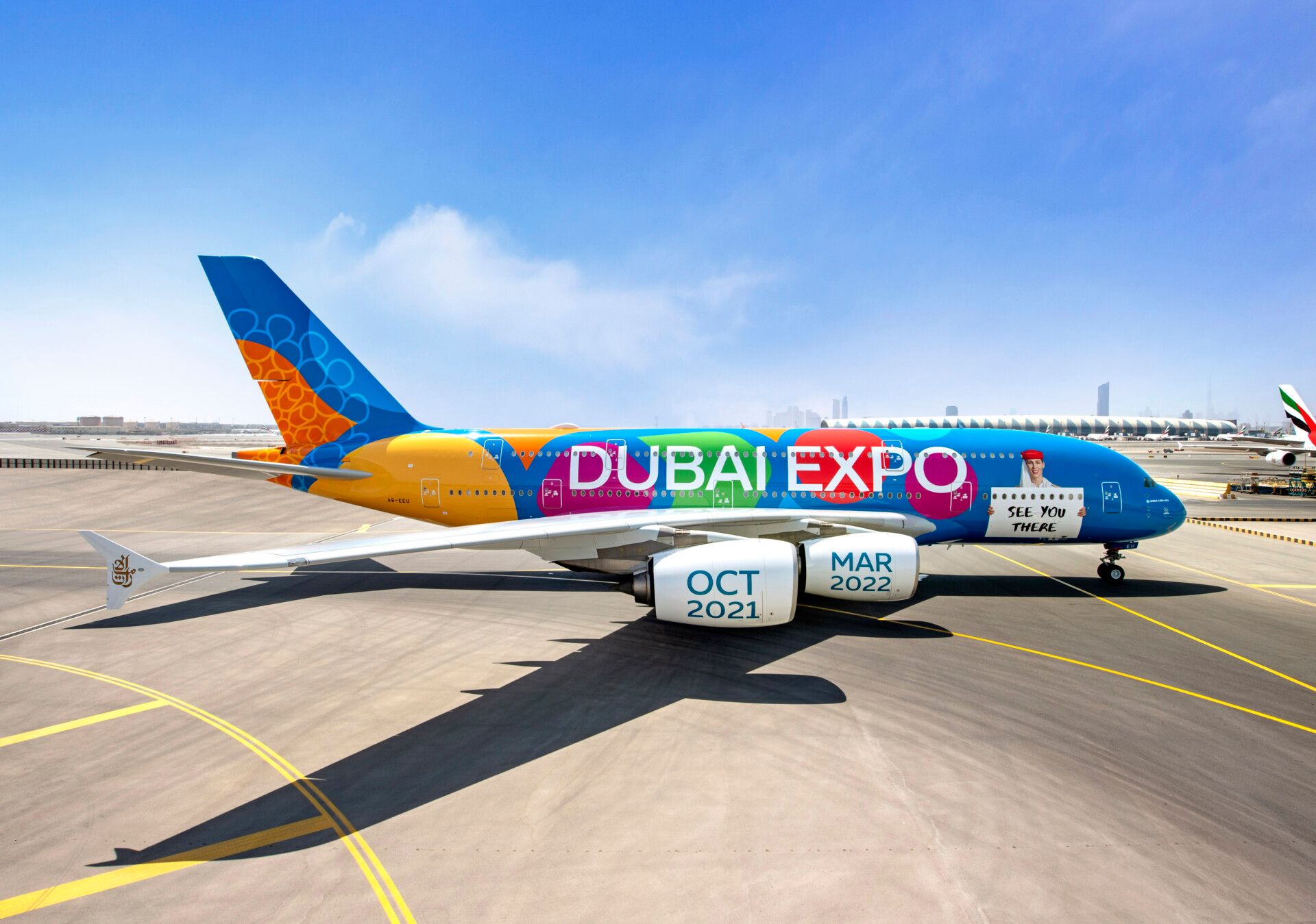 Emirates, Airbus A380, Expo Livery