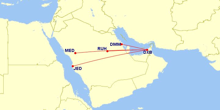 Emirates Saudi Arabia flights