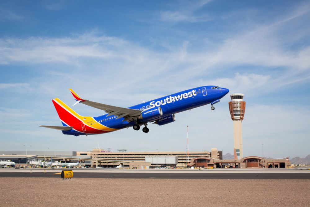 Southwest Airlines aircraft taking off