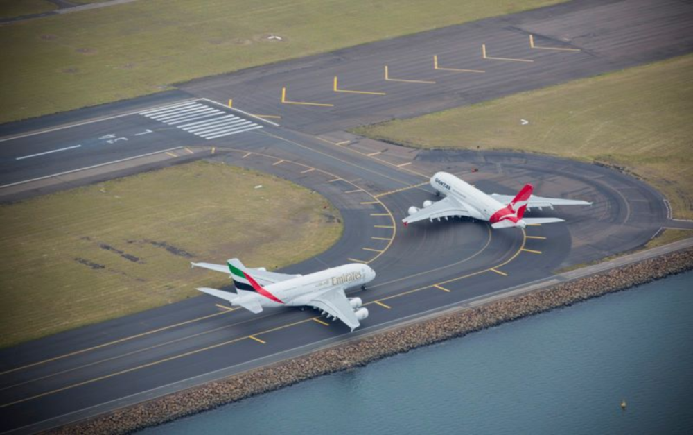 Qantas-Emirates-A380-Sydney-Stunt-Getty