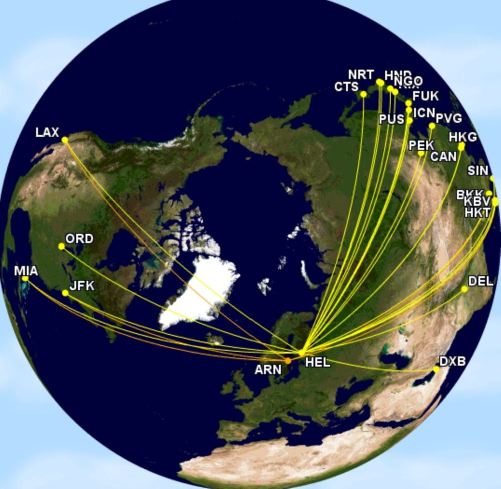 Finnair to North America and Asia