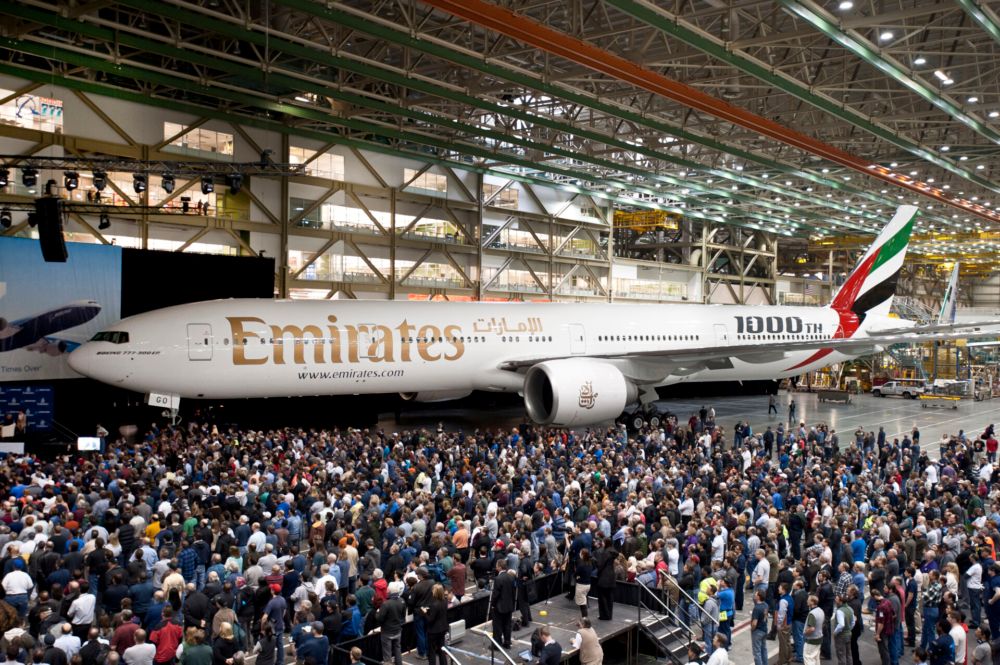 Emirates 777 Rollout Boeing Factory