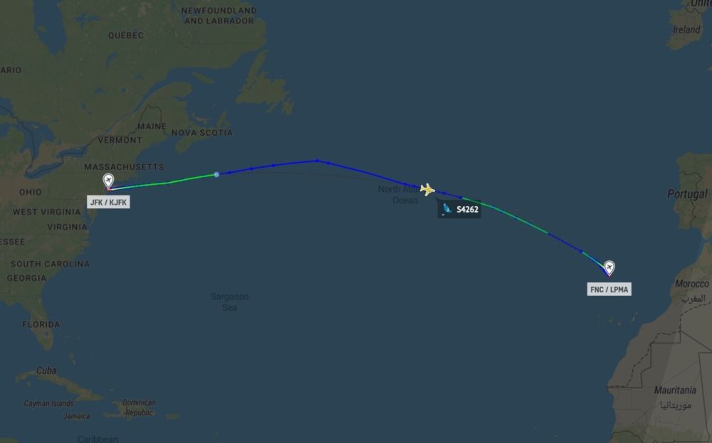 Azores Airlines JFK to Funchal first flight
