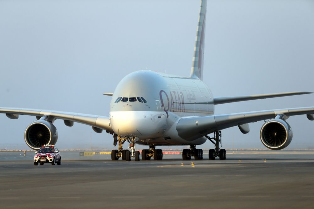 Qatar Airways, Airbus A380, Flight