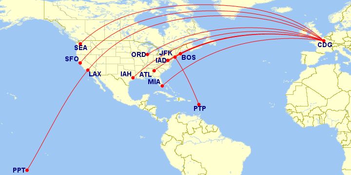 Air France Winter routes