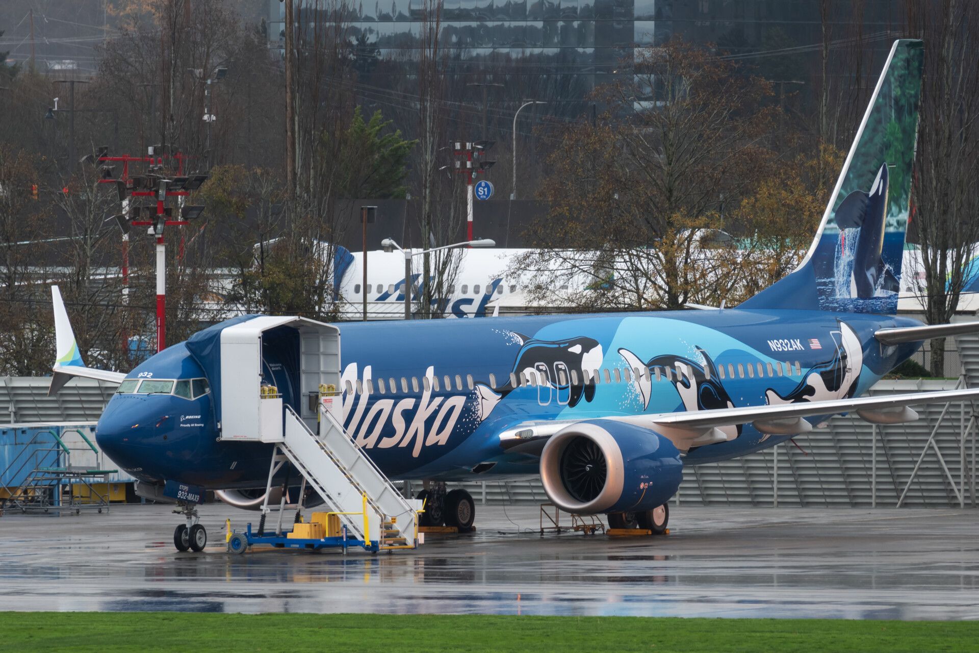 Alaska Airlines New Orca 737 Max Livery Spotted In Seattle