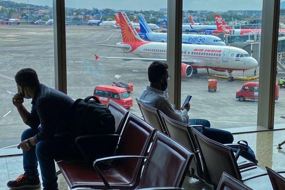 Passengers at Mumbai Airport India