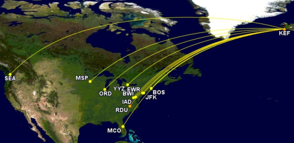 Icelandair MAX US and Canada routes in summer 2022