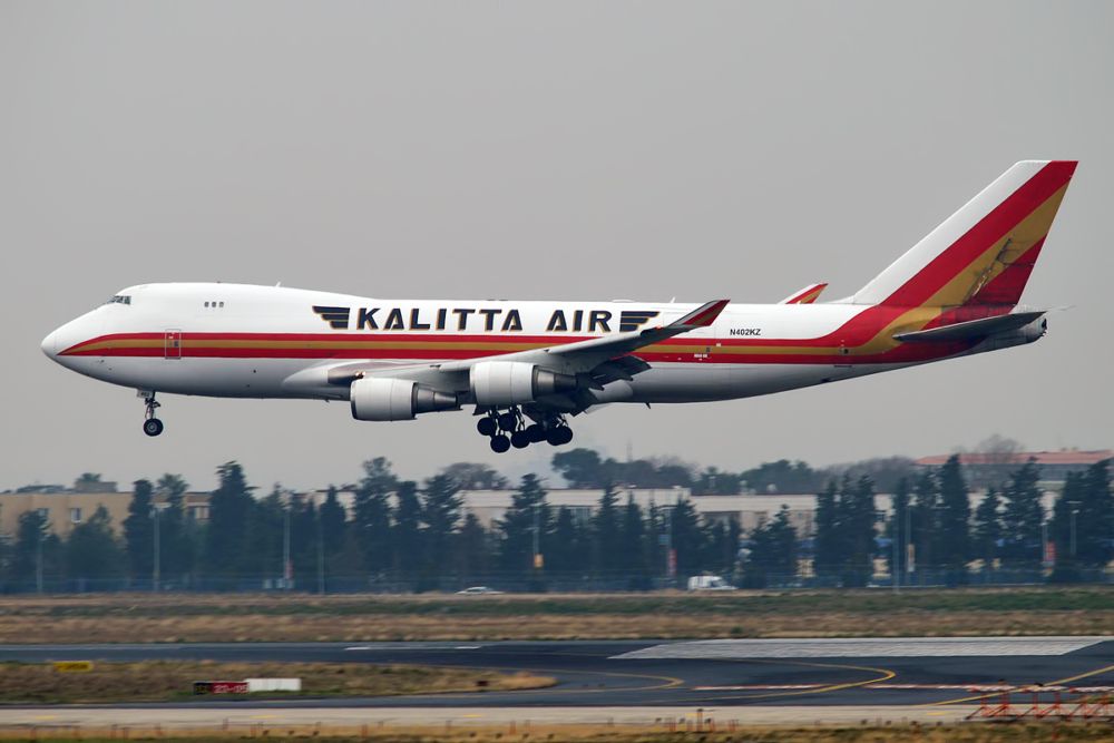 1/400 KALITTA AIR 747 (フラップダウン) www.JetCollector.com: Kalitta B747-400(BCF) DHL Tail N740CK