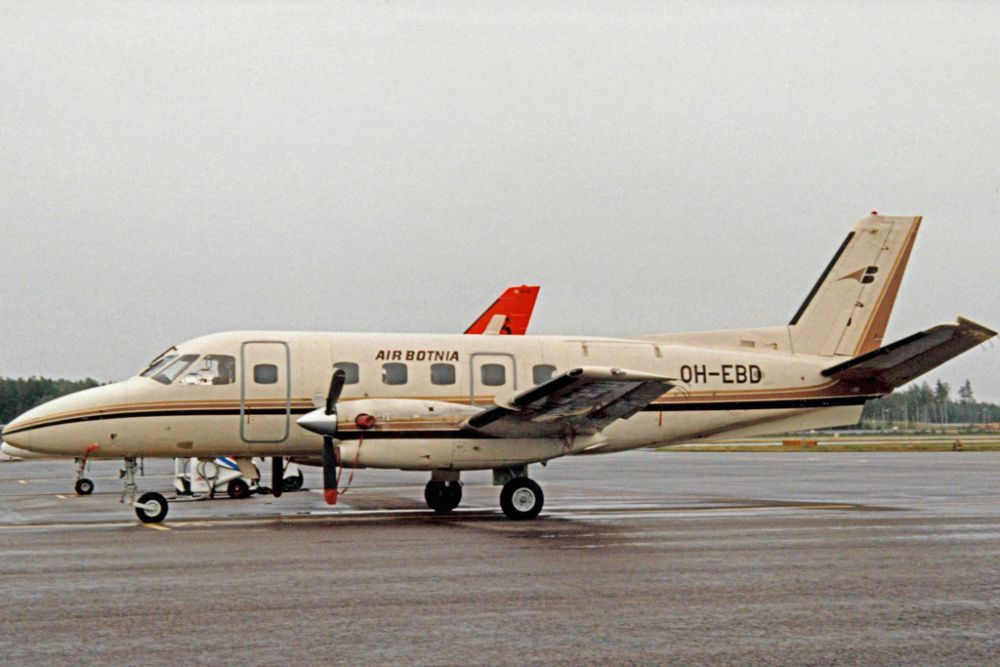Embraer EMB-110P OH-EBD of Air Botnia at Helsinki Vantaa Airport in 1994