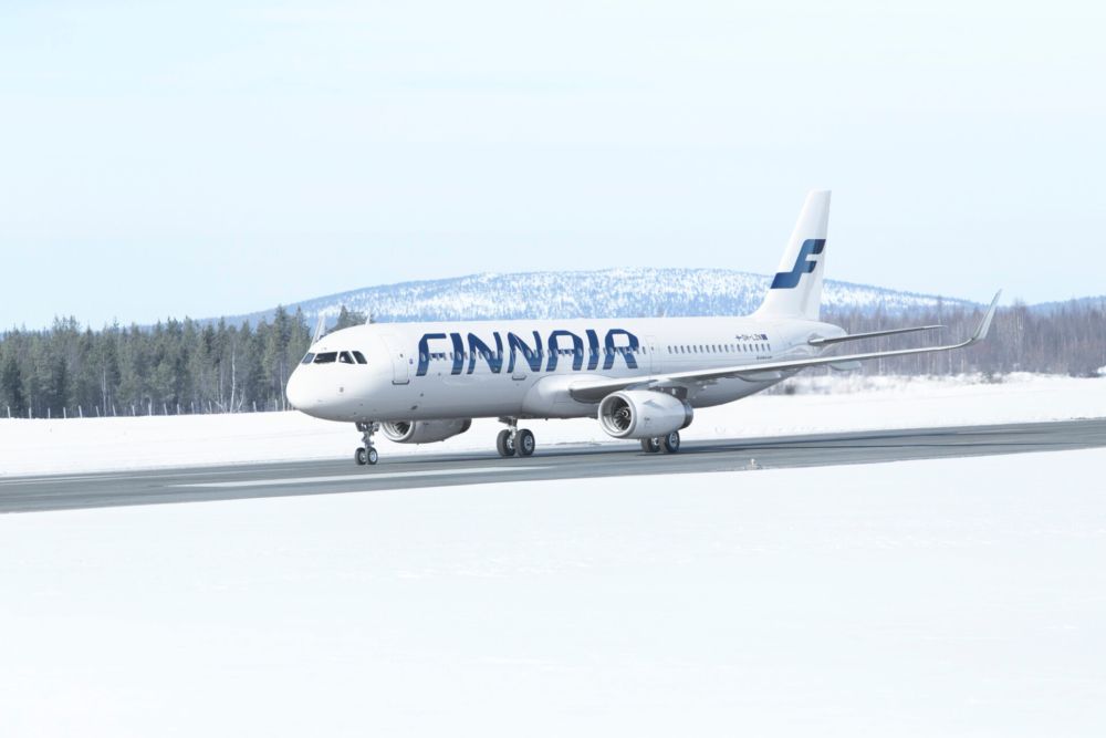 Finnair A320 in Lapland