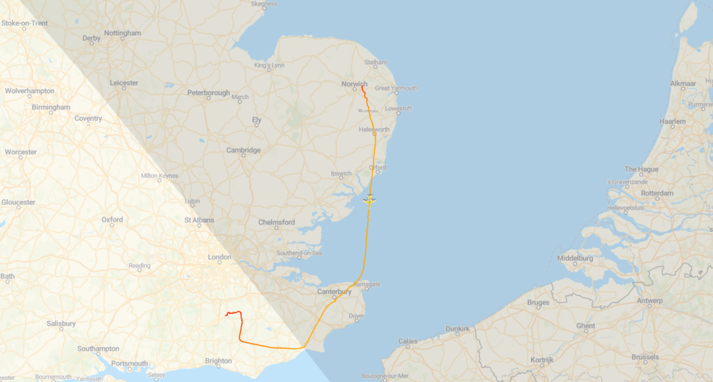 Norwich Gatwick Map