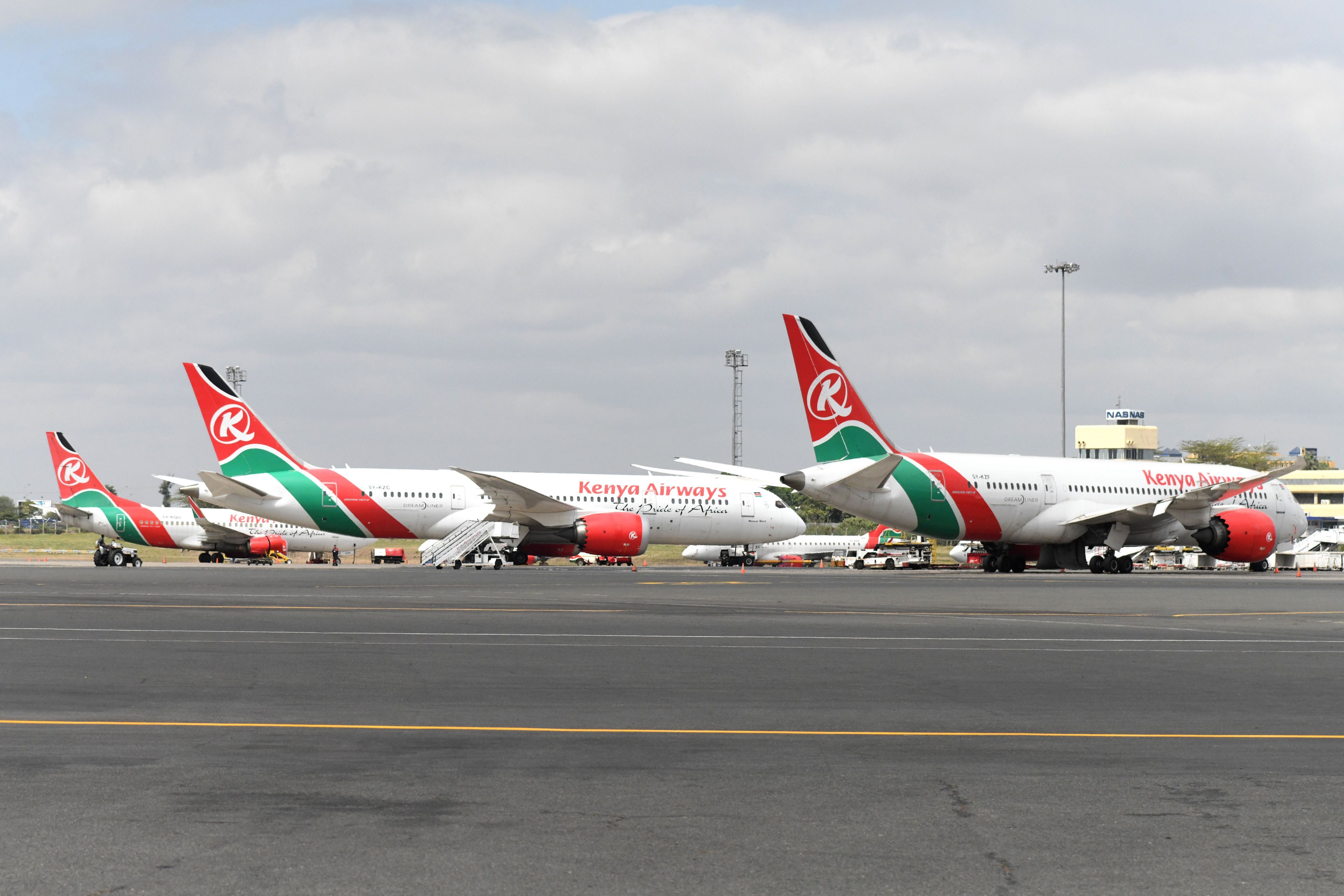 Kenya Airways Aircraft at airport