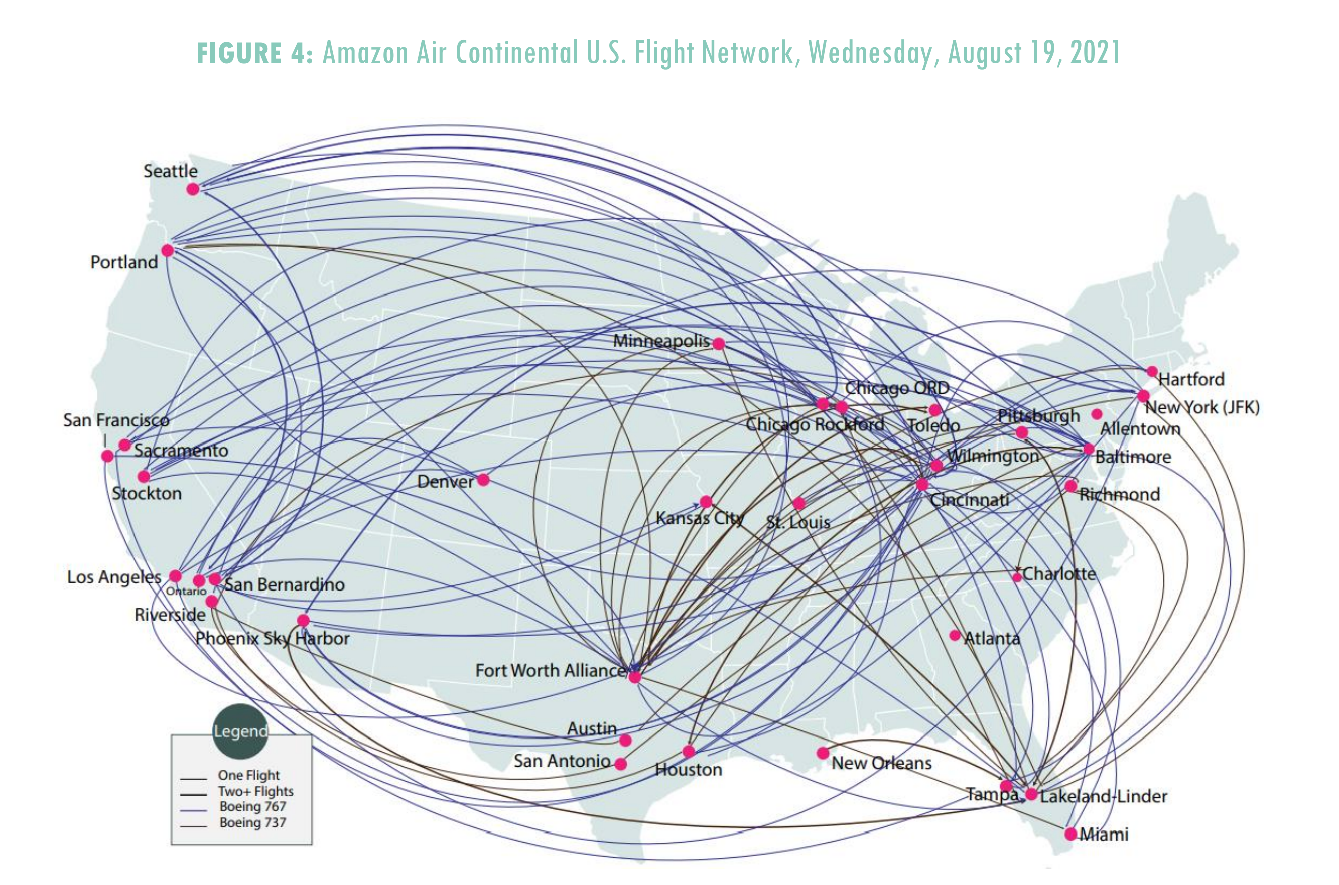 Amazon Air route map