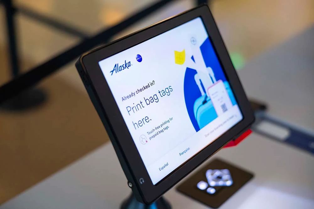 iPad Pro for Alaska Airlines Bag Tags at San Jose International