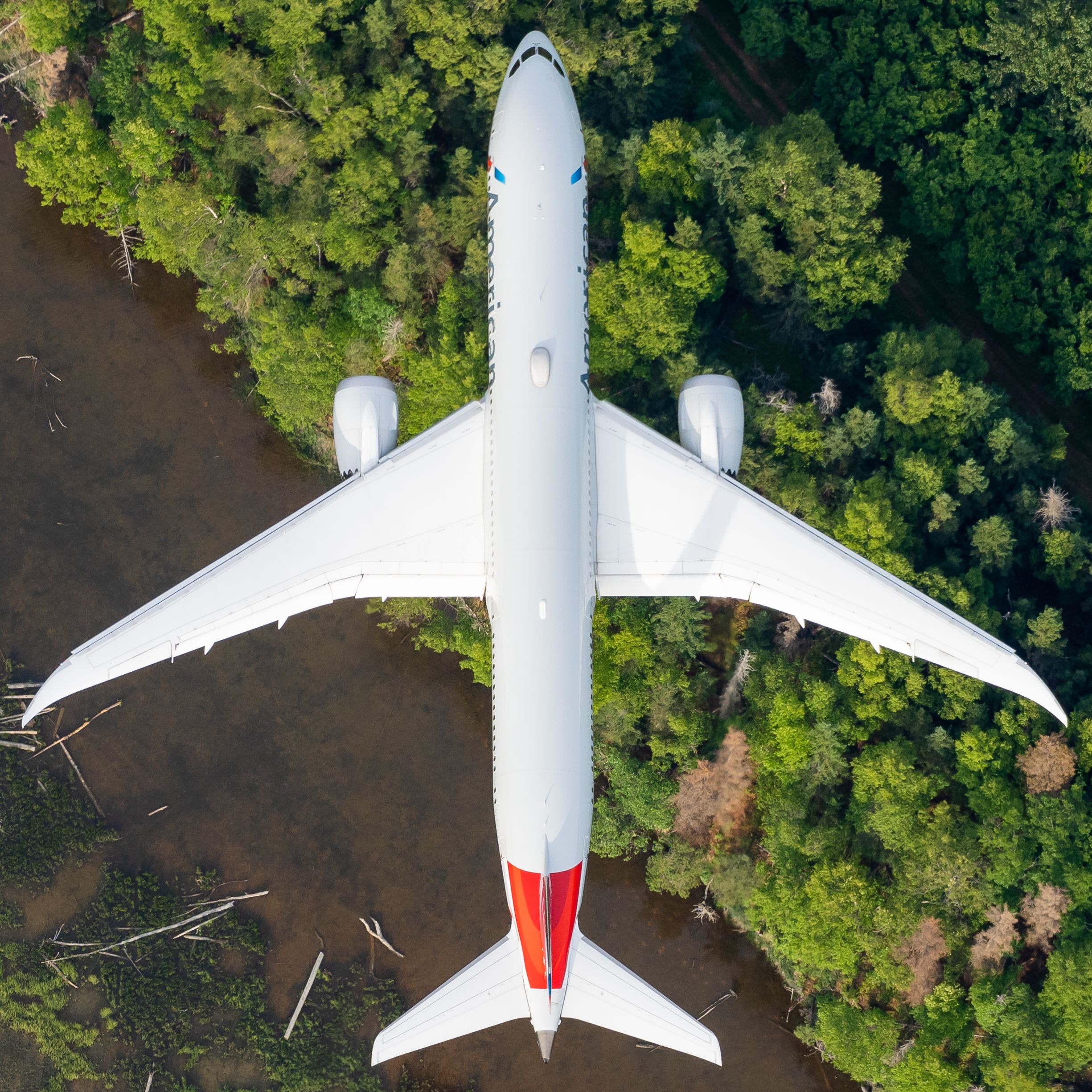American Airlines Boeing 787-9 Dreamliner From Above