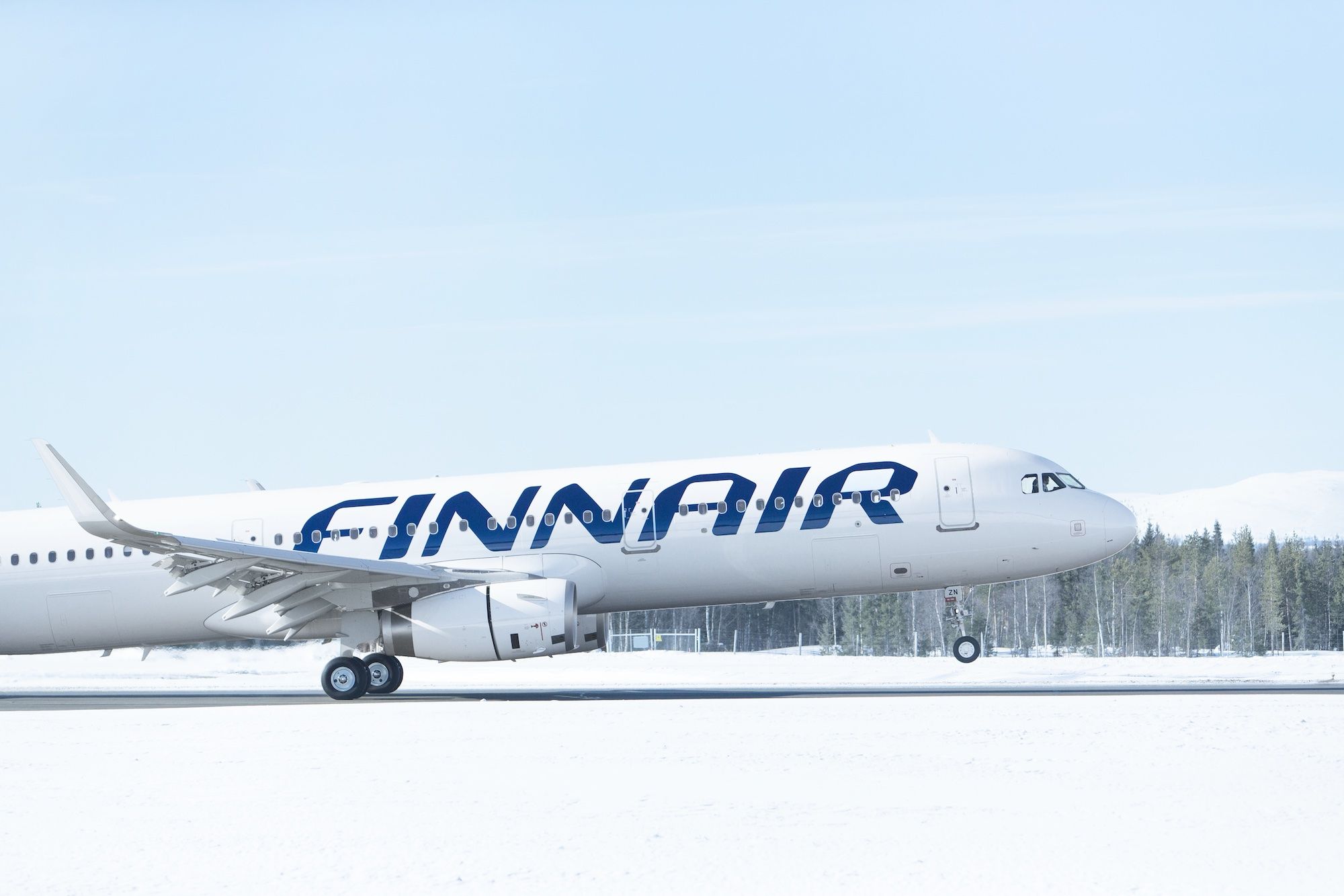 A finnair A320 taking off