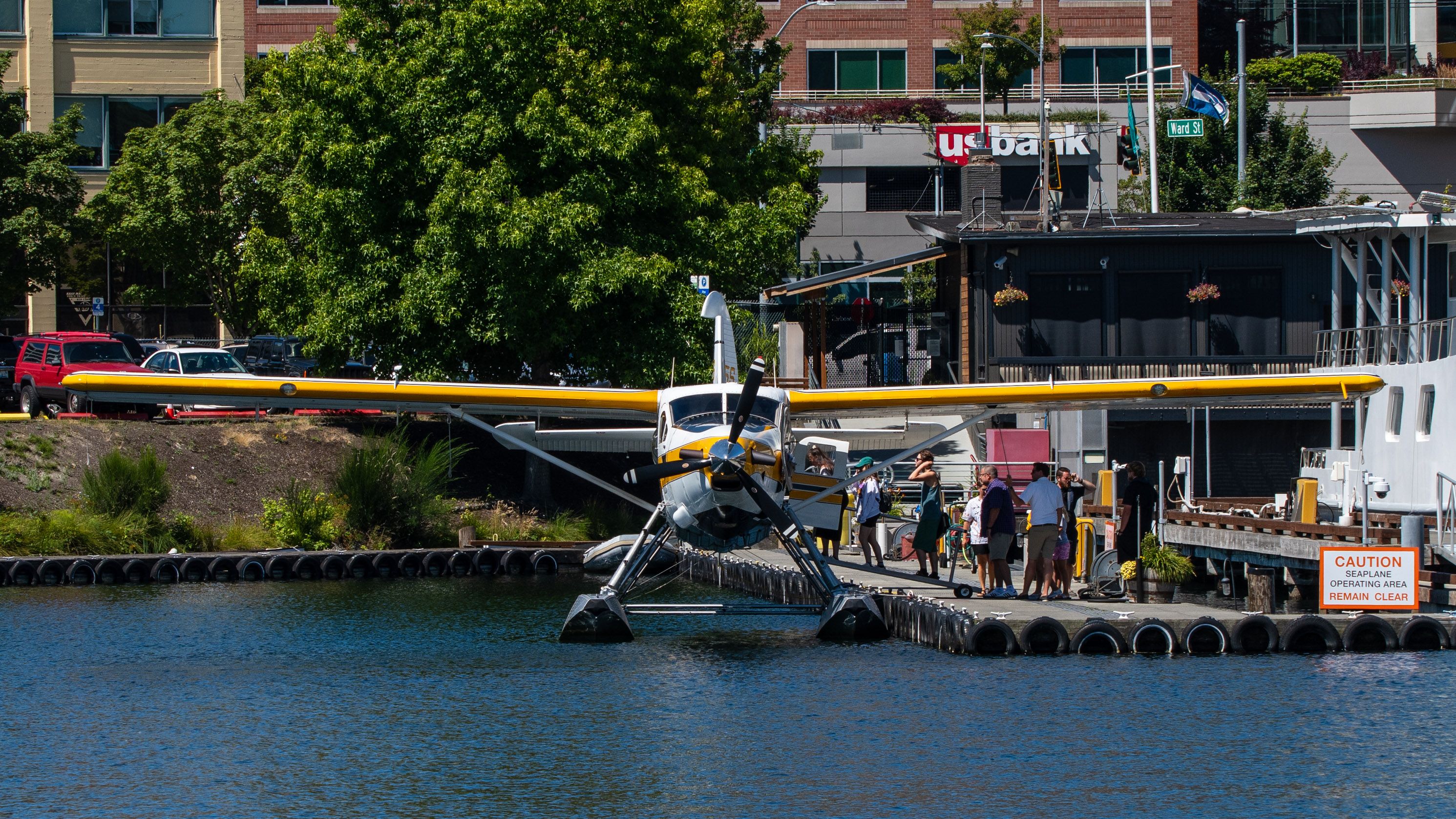 Passengers Boarding A Kenmore Air Flight in Lake Union, Seattle, WA, USA