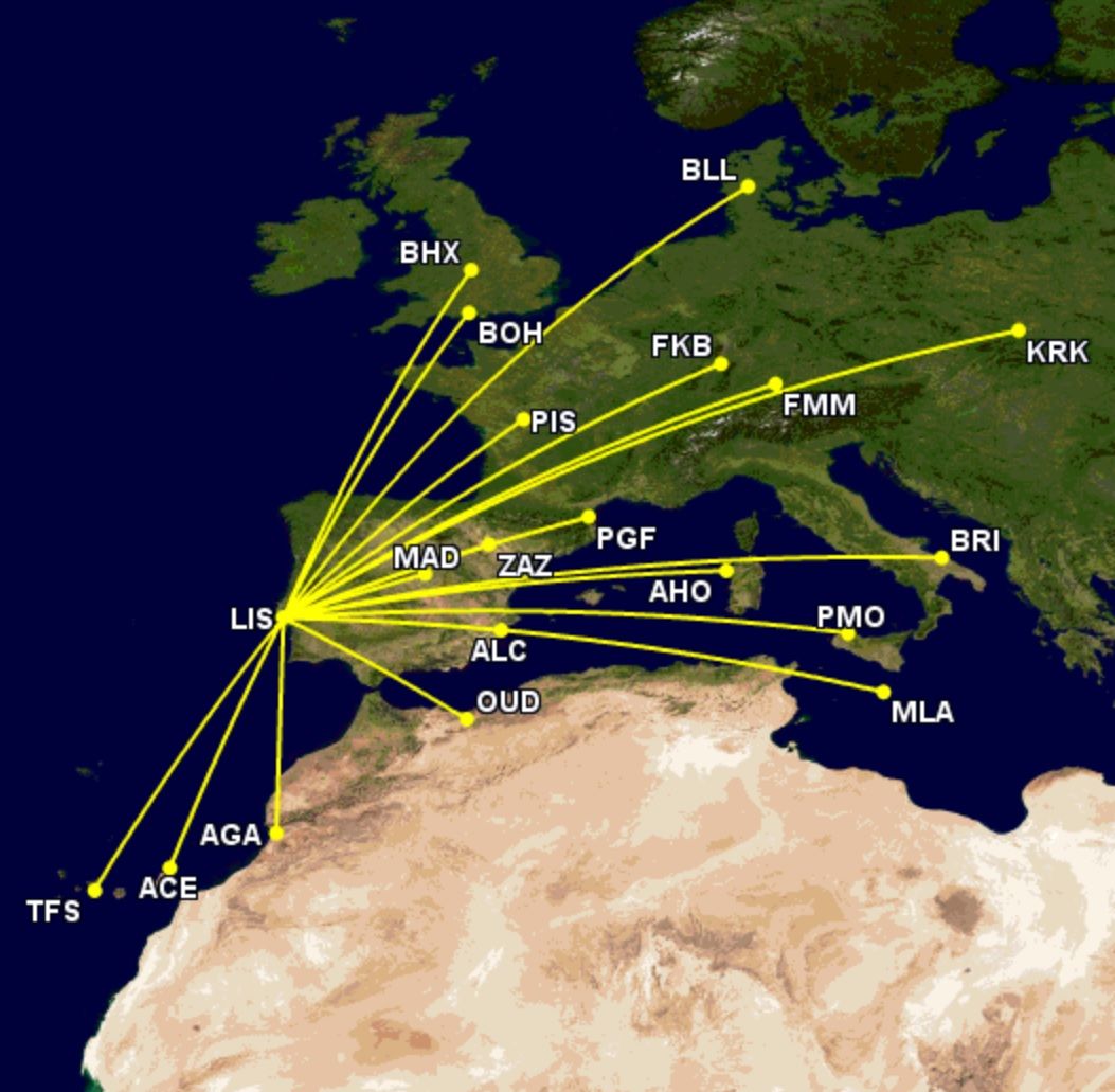 Ryanair's Lisbon route cuts