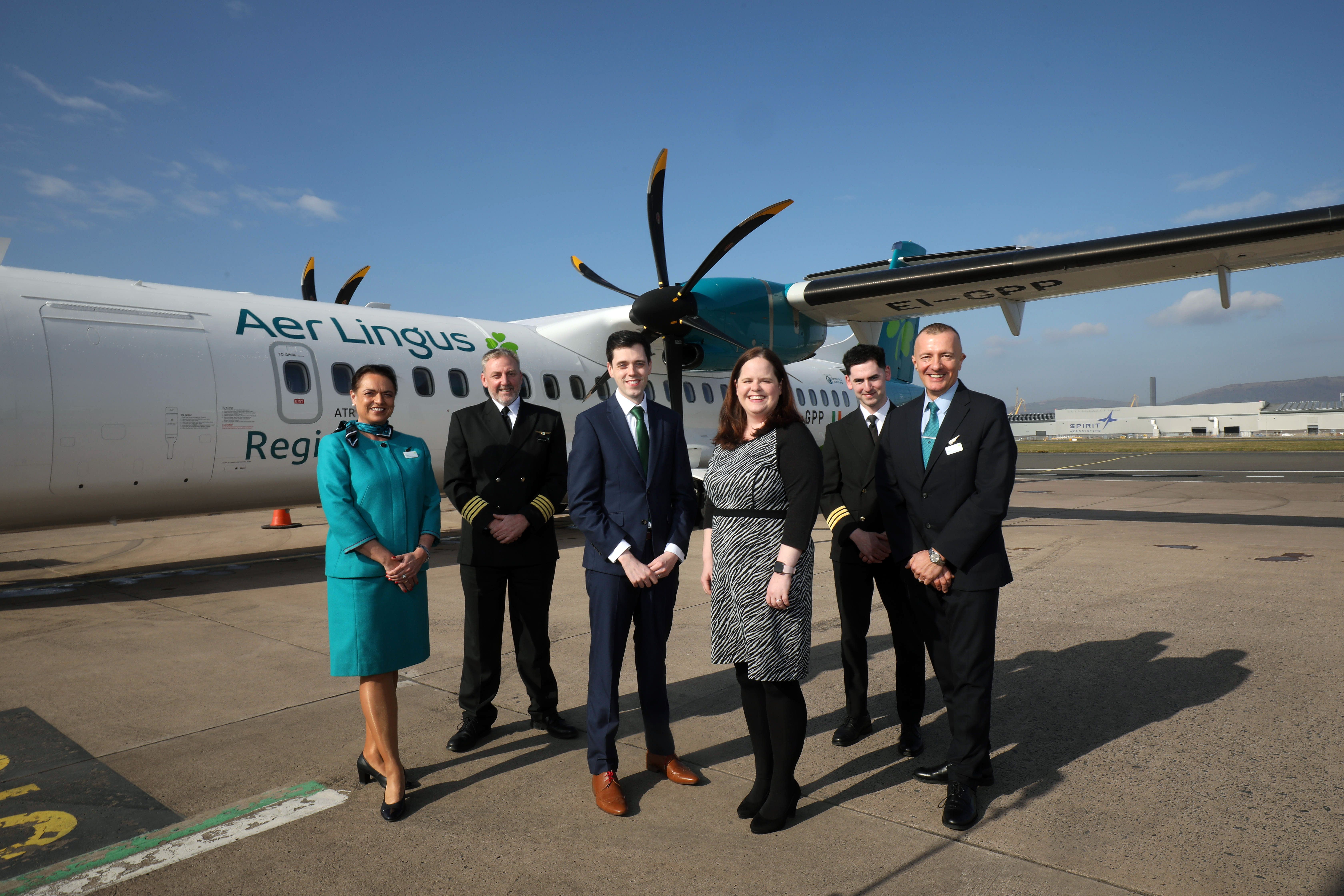 Aer Lingus Regional ATR-72 Belfast Zita Forte, Andrew Mulhall, Ciarán Smith, Ellie McGimpsey, Kieran McDonell, Ken Boyd.