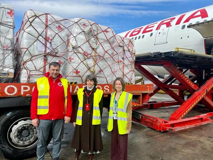 Iberia will be adding additional shipments from the Red Cross warehouses in Gran Canaria, Catalonia, and Valencia.