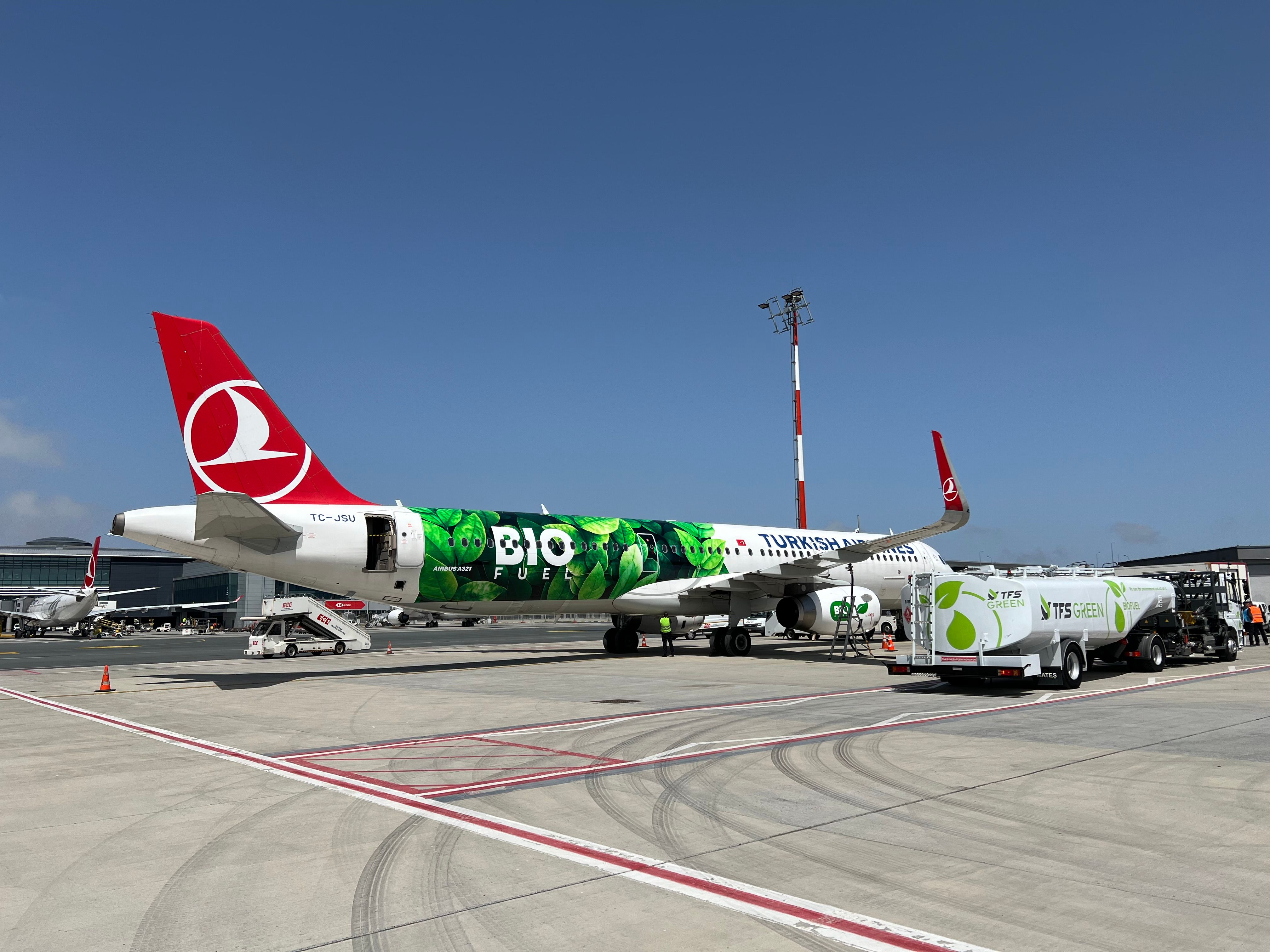 Turkish biofuel A321 livery