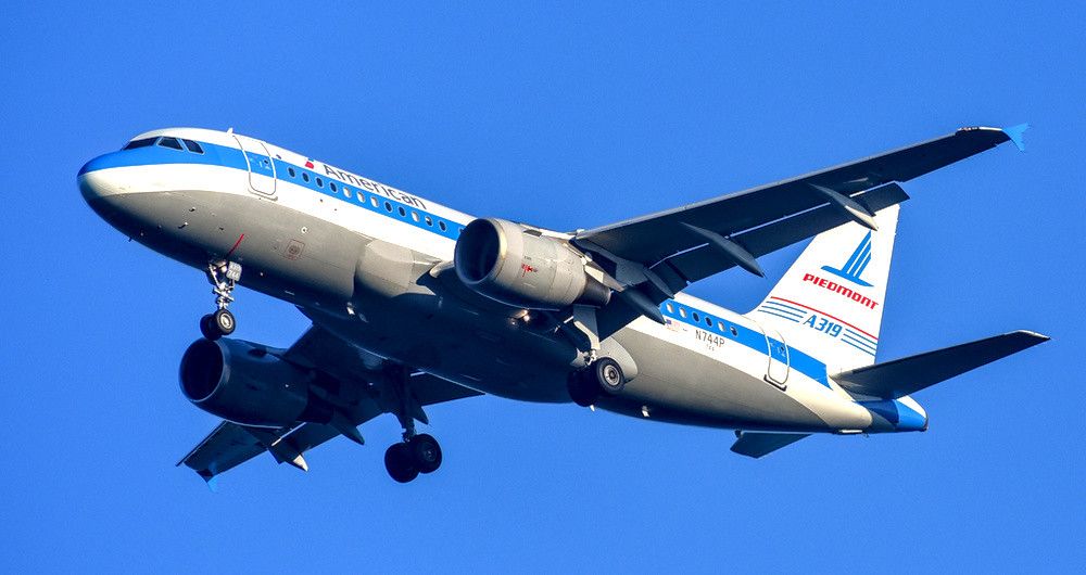 American Airlines Airbus A319 Piedmont Retro Livery