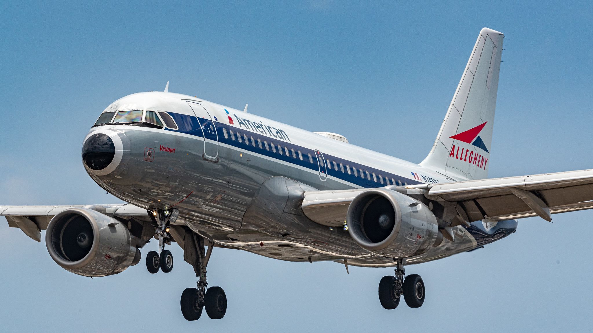 American Airlines Airbus A319 Allegheny Retro Livery