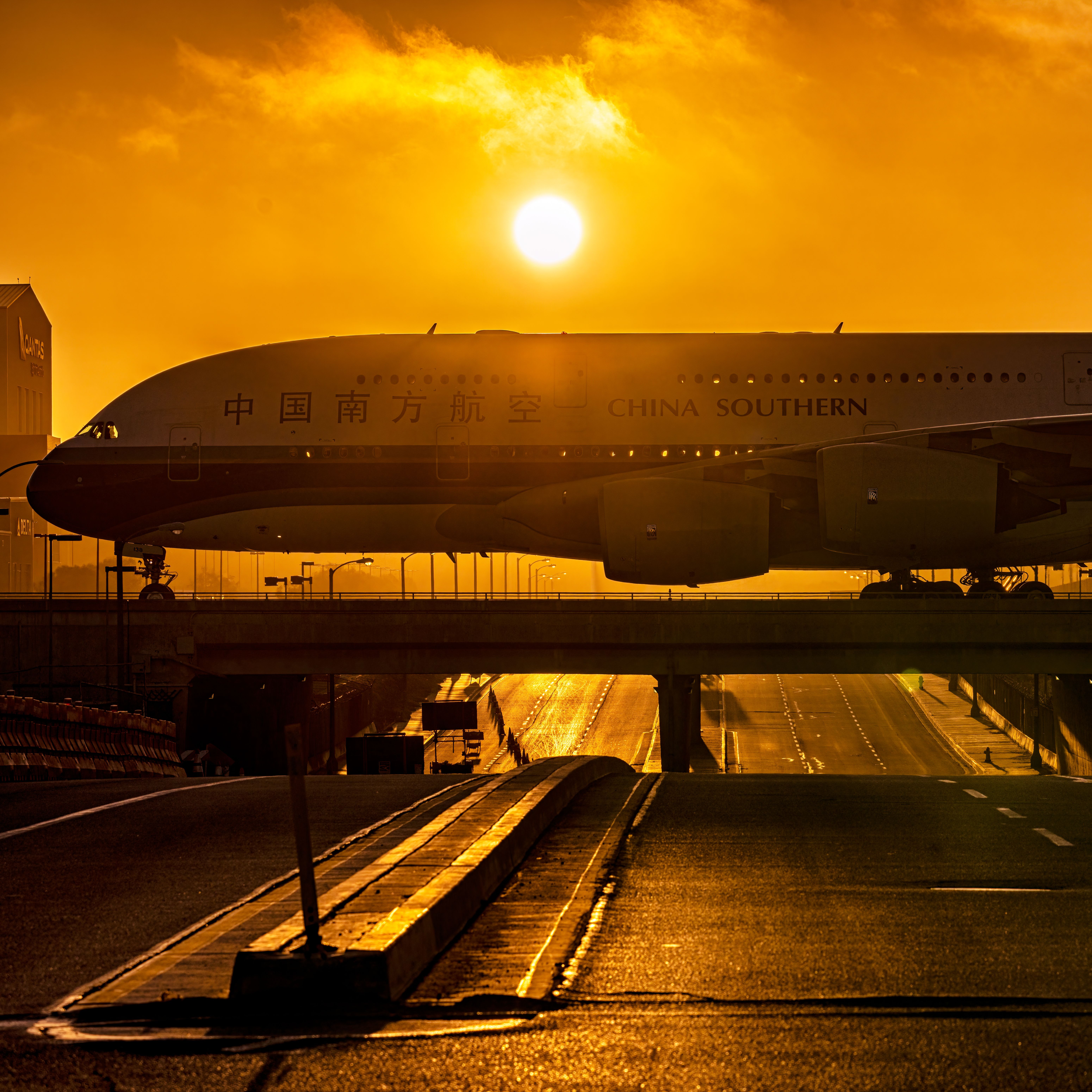 China Southern A380 Sunset