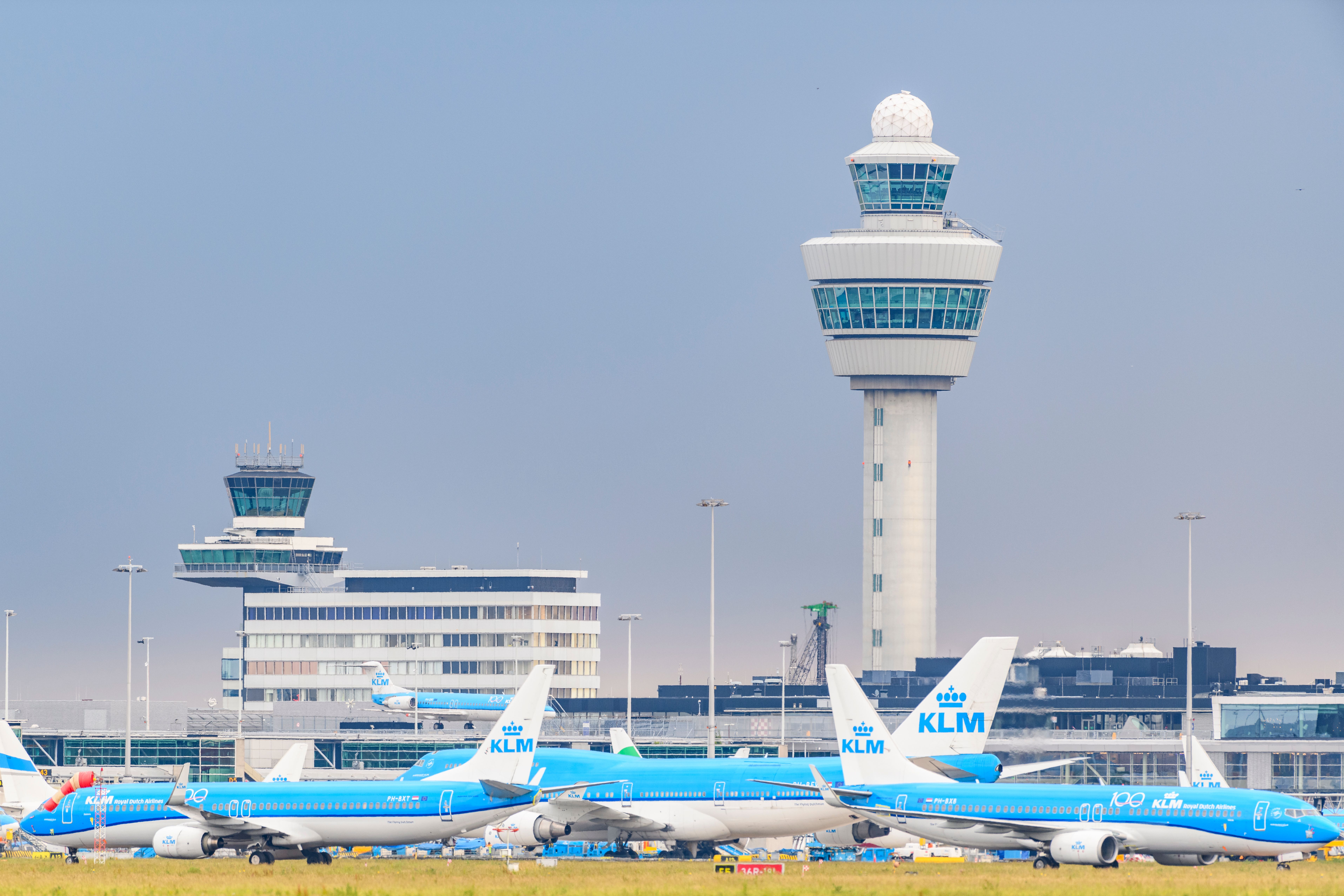 KLM aircraft parked at Schiphol 