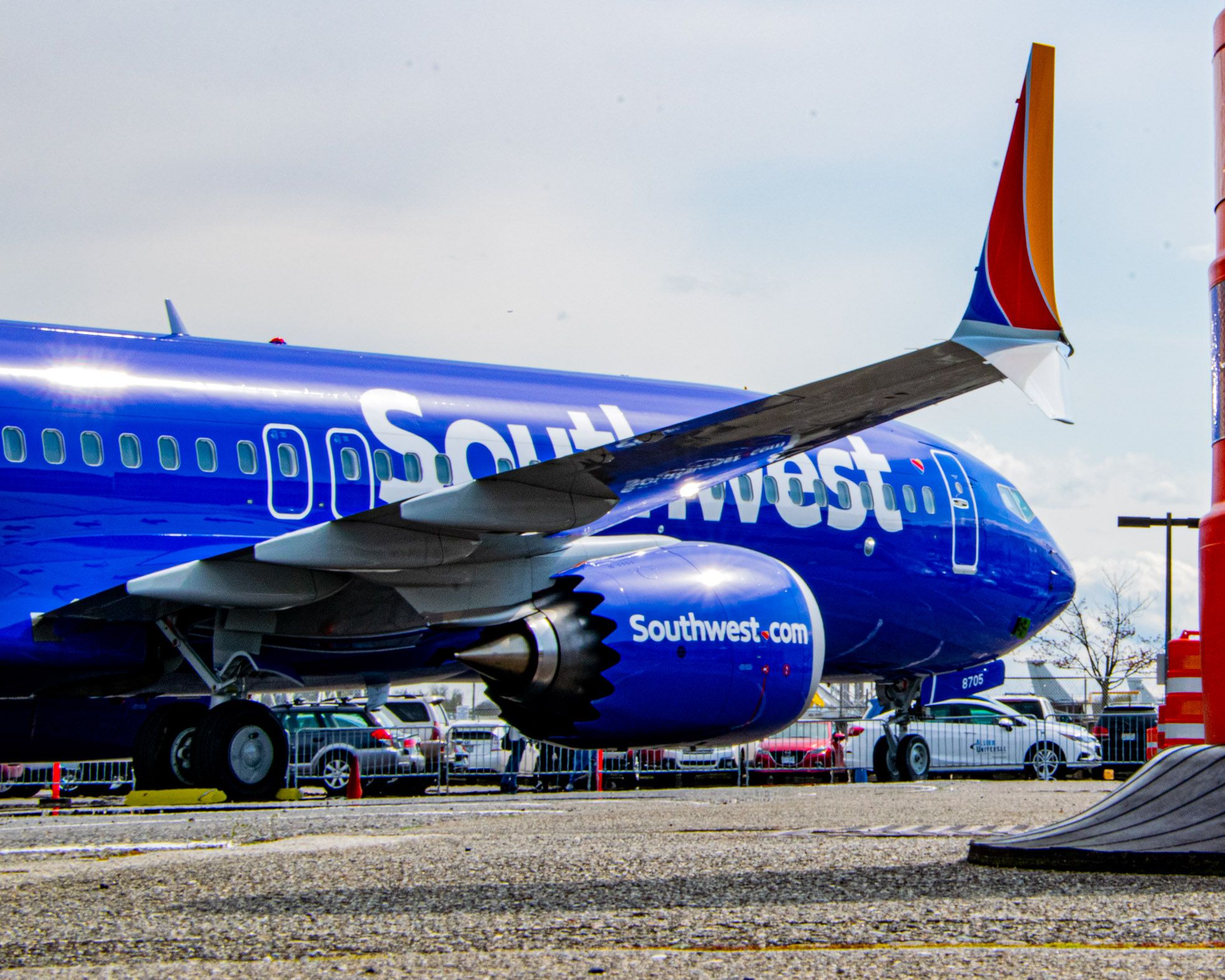 Taking A Low Angle on a Southwest Airlines 737-8 MAX When At the Seattle Museum of Flight