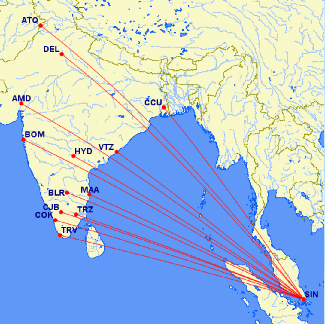 Chennai To Singapore Flight Route Map Singapore Airlines Increases India Capacity As Covid Restrictions Lifted